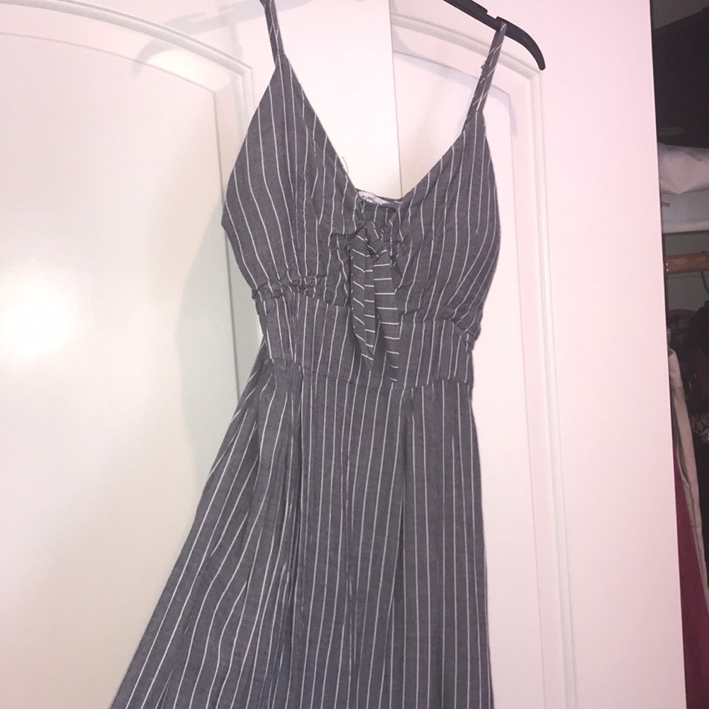 feet striped summer dress